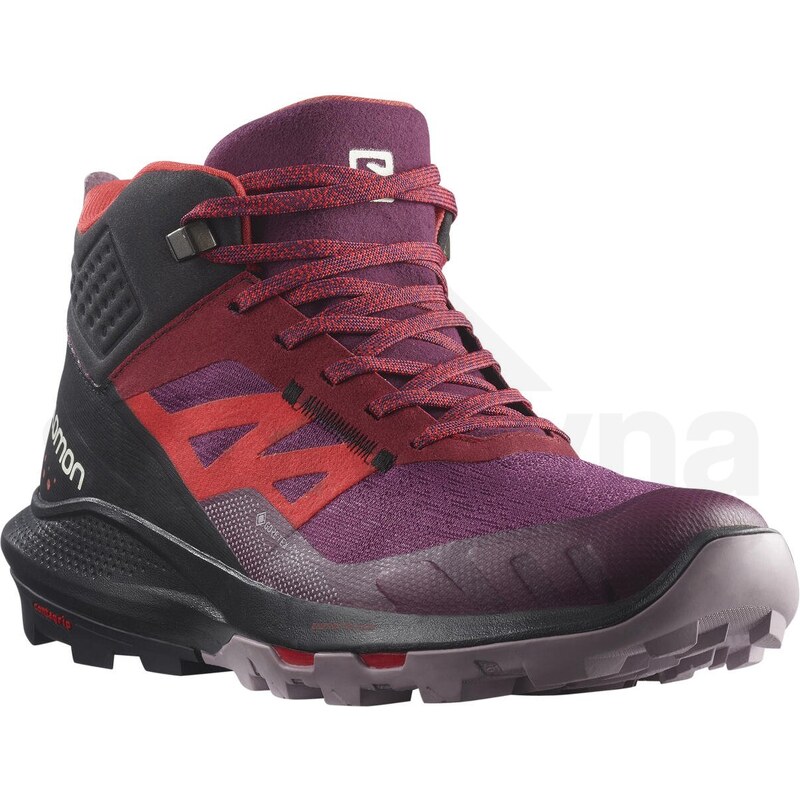 Salomon OUTpulse Mid GTX W L41625600 - grape wine/vanilla ice/poppy red