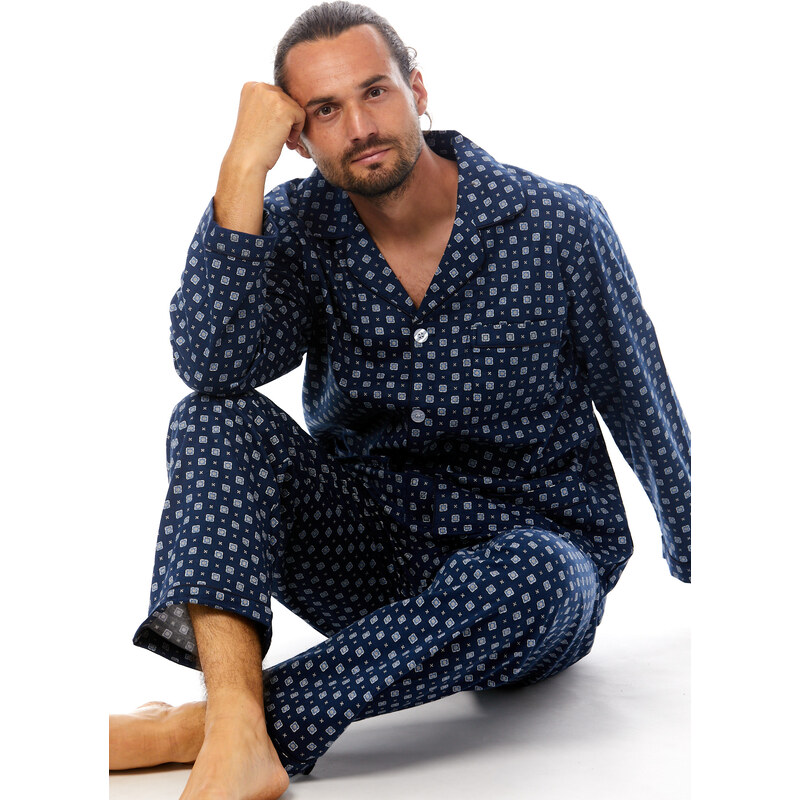 Naspani Pánské pyžamo klasické flanel 1PF0030
