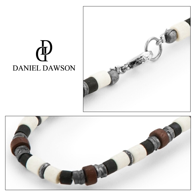 Daniel Dawson Pánský korálkový náhrdelník Sebastien 46 cm