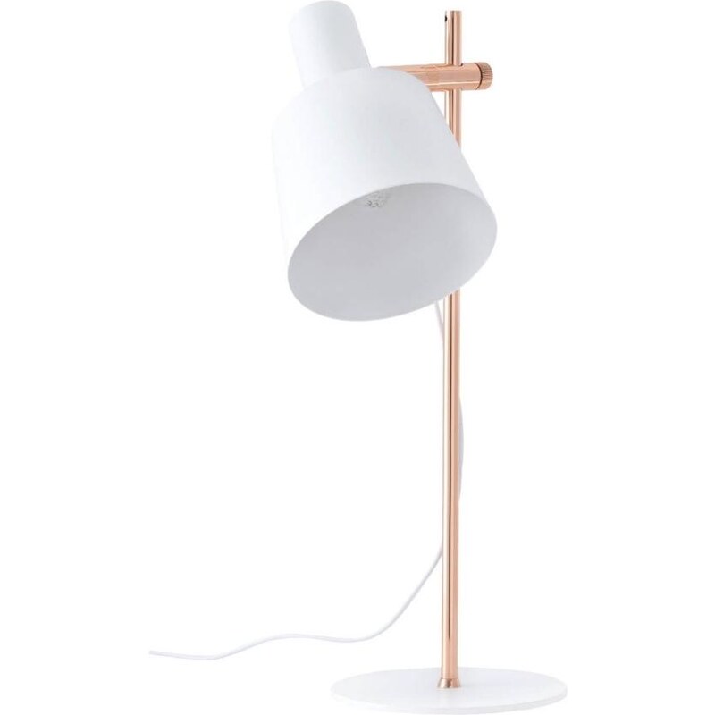 Bílá kovová stolní lampa Somcasa Estel 47 cm