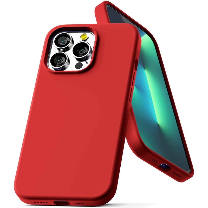 Ochranný kryt pro iPhone 13 Pro - Mercury, Silicone Red