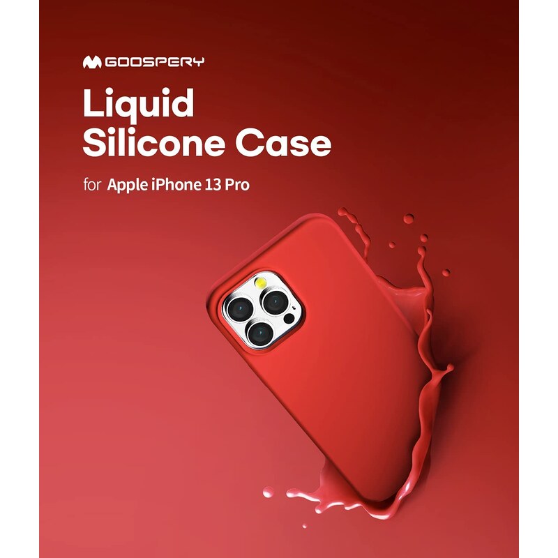 Ochranný kryt pro iPhone 13 Pro - Mercury, Silicone Red