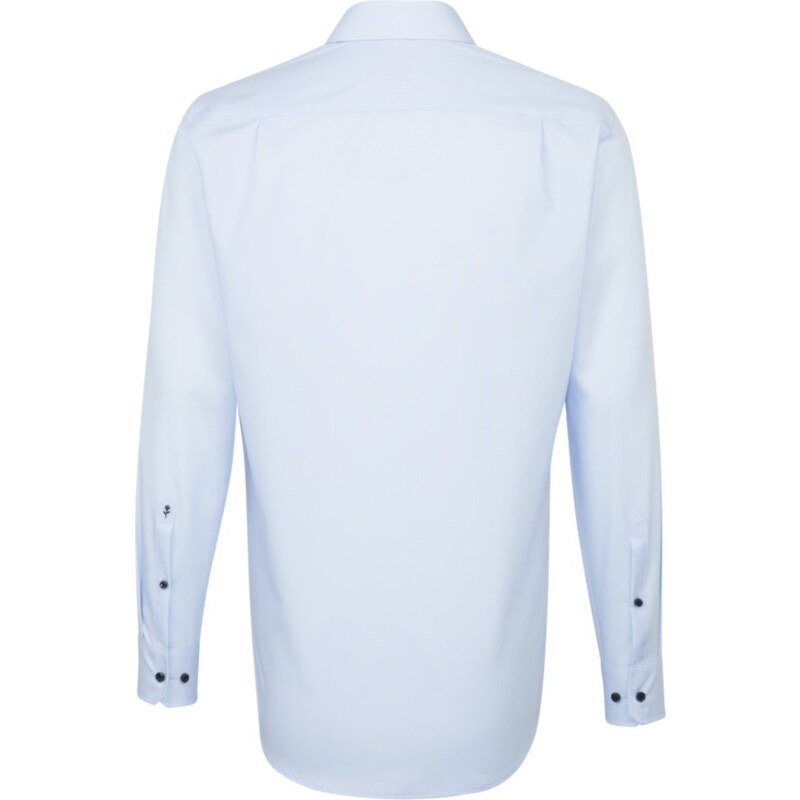 Pánská modrá nežehlivá košile Regular fit s dlouhým rukávem Seidensticker