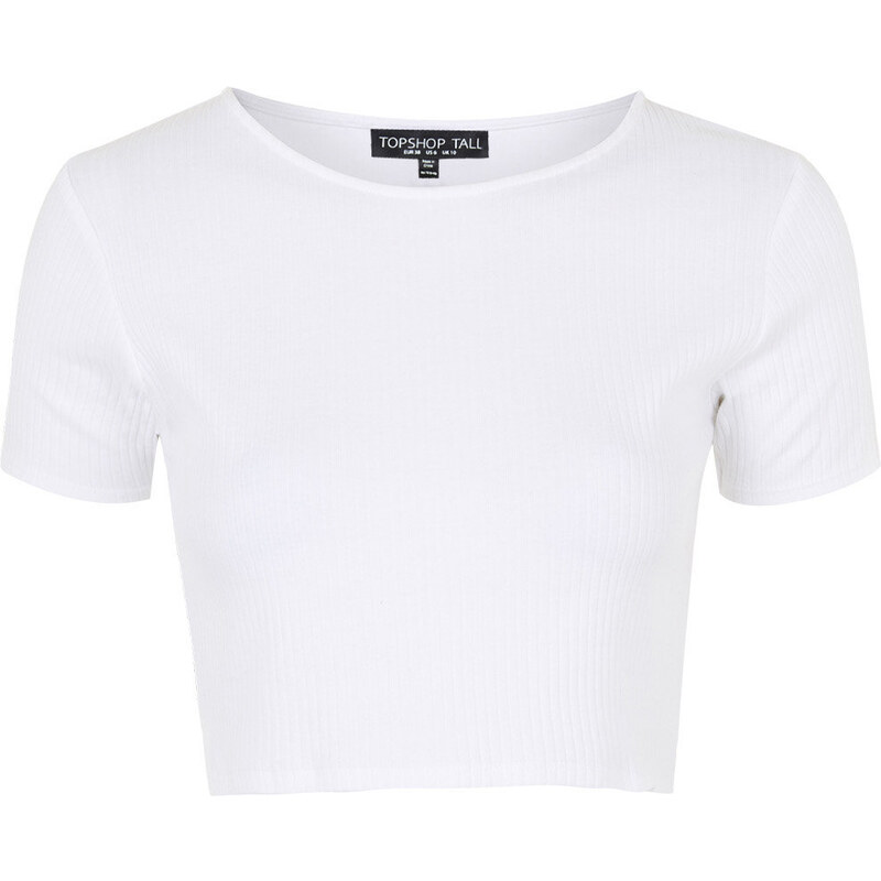 Topshop TALL Wide Ribbed Crop Top