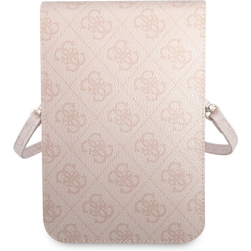 Univerzální pouzdro / taška s kapsou na mobil - Guess, 4G Triangle Logo Bag Pink