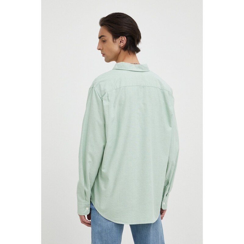 Košile Levi's zelená barva, regular, s klasickým límcem, 85748.0127-Greens