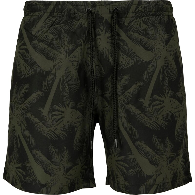 Urban Classics Plavecké šortky khaki / jedle