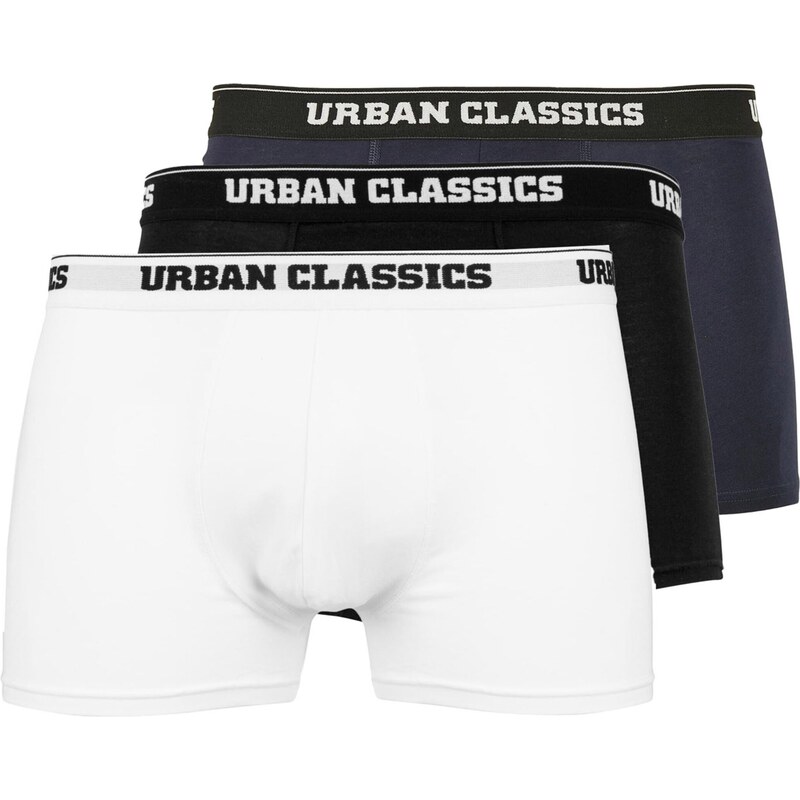 Urban Classics Boxerky námořnická modř / černá / bílá
