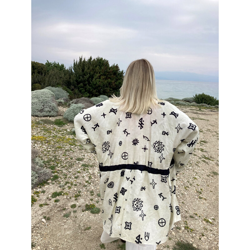 JabaBanga Ibiza krátké Boho dámské kimono, kaftan