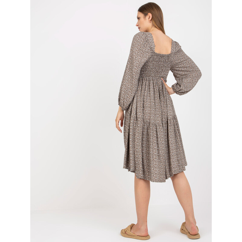 ZULUNA Dress-CHA-SK-5803.29-dark beige
