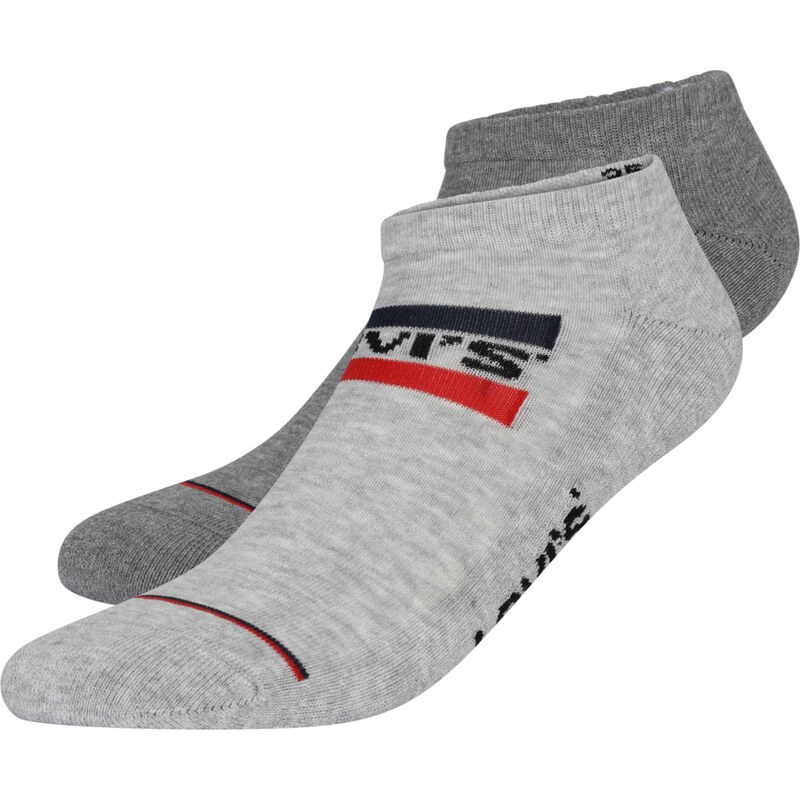 LEVIS Ťapky tmavě modrá / šedý melír / červená 108470581