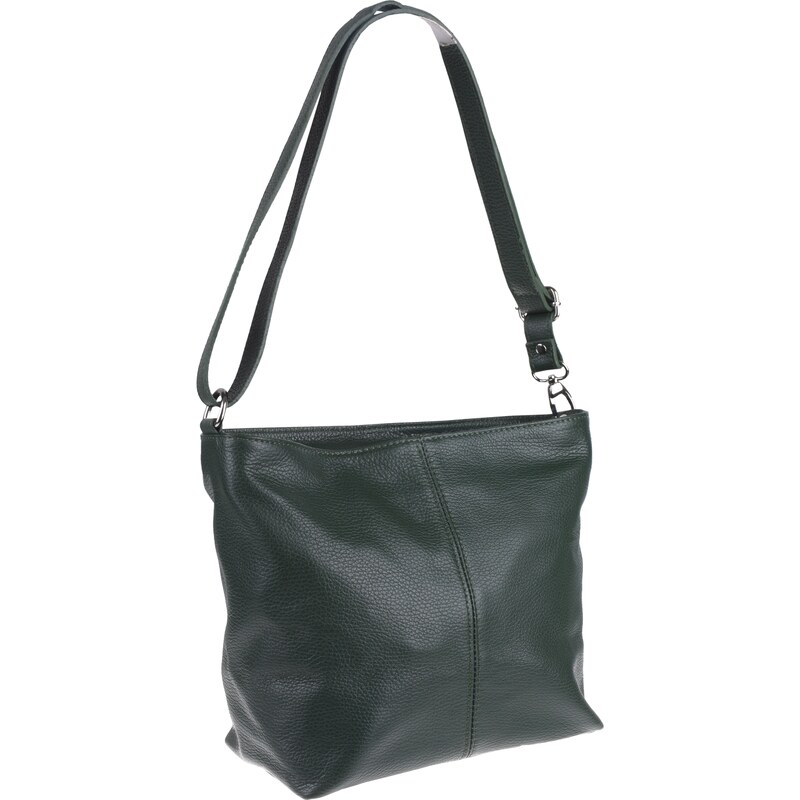 Zelená kožená italská crossbody kabelka Prisca Verde NovaKabelka