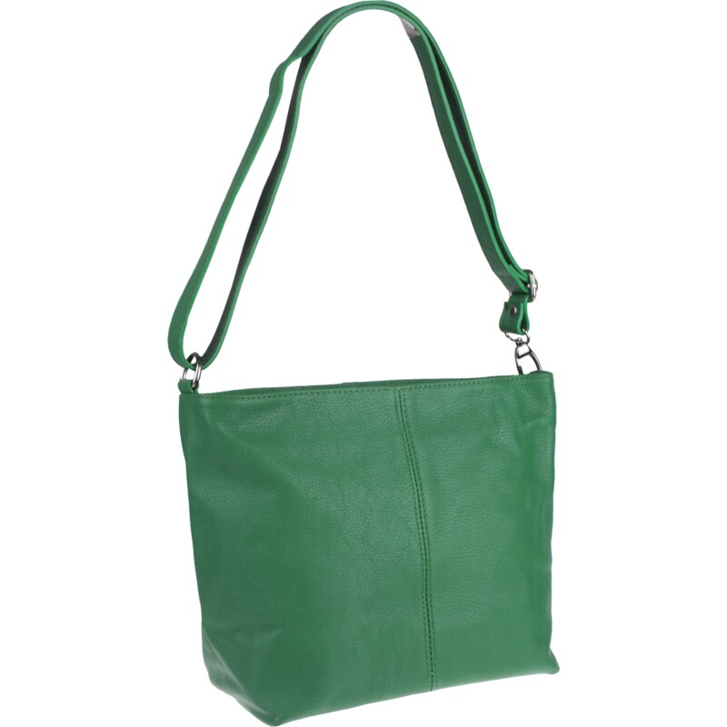 Zelená kožená italská crossbody kabelka Prisca Verde Chiaro