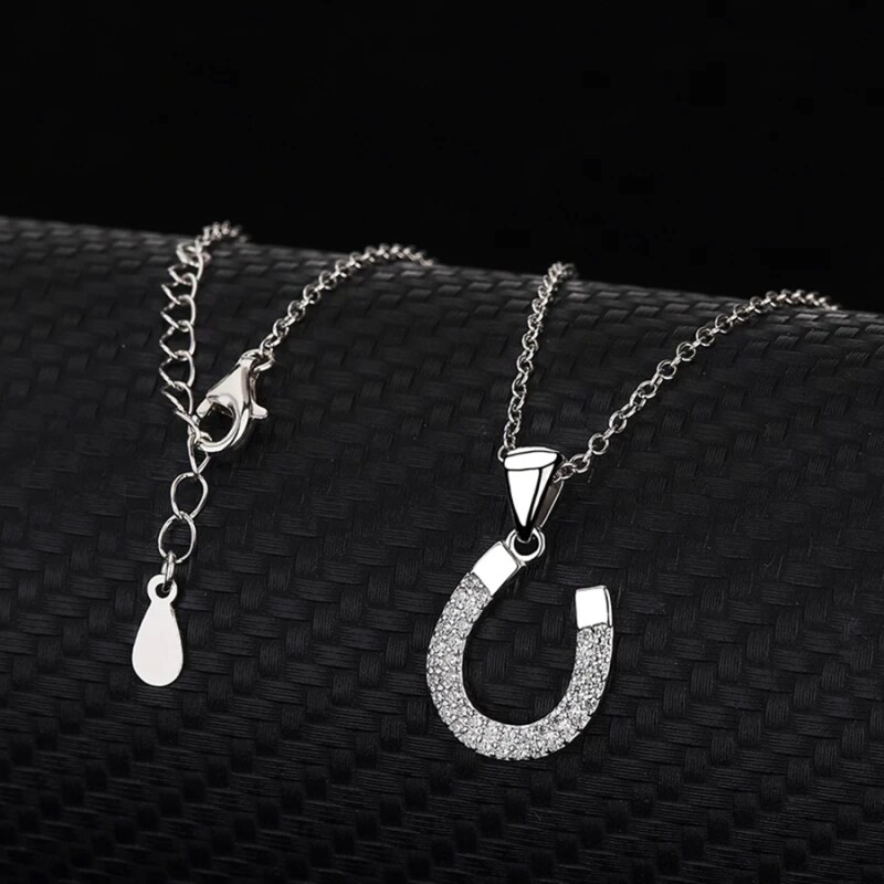 GRACE Silver Jewellery Stříbrný náhrdelník PODKOVA pro štěstí - stříbro 925/1000