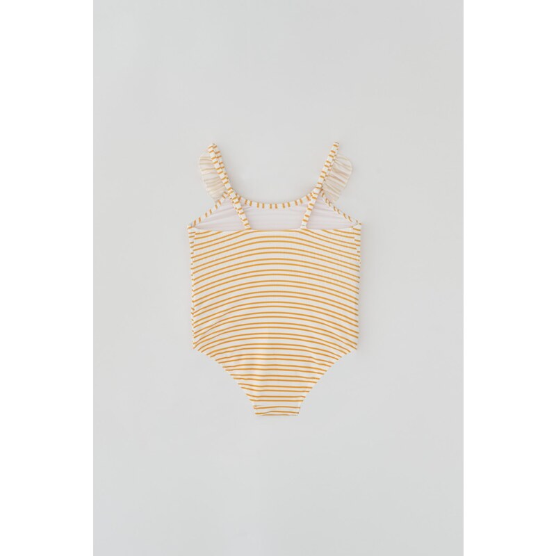 Dagi Yellow Striped Halterneck Swimsuit