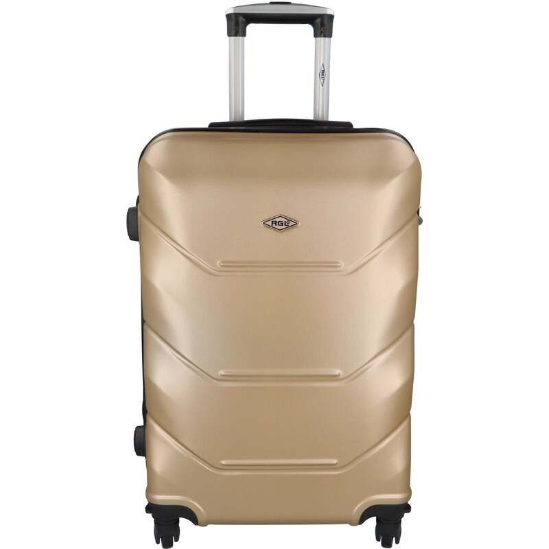 RGL Cestovní plastový kufr Sonrado vel. XL, šampaňská