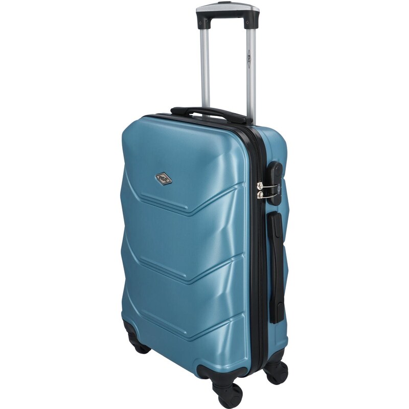RGL Cestovní plastový pilotní kufr Sonrado vel. S, metalická modrá