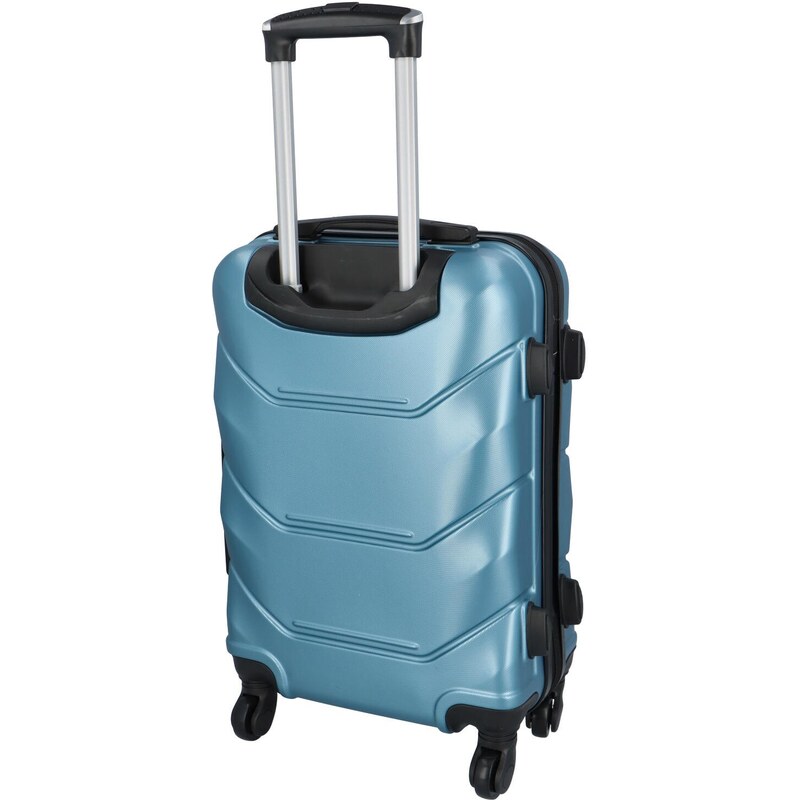 RGL Cestovní plastový pilotní kufr Sonrado vel. S, metalická modrá