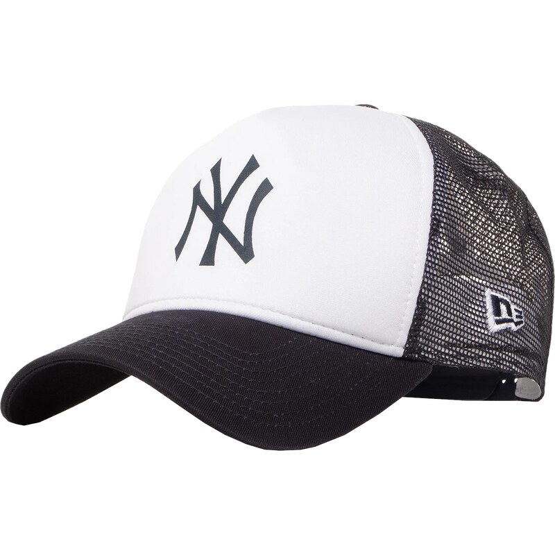 NEW ERA TEAM BLOCK NEW YORK YANKEES MLB TRUCKER CAP Bílá