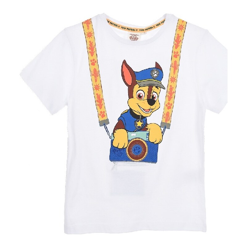 BÍLÉ CHLAPECKÉ TRIČKO PAW PATROL Bílá