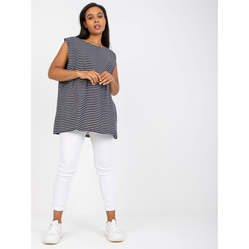 RELEVANCE Top-RV-TP-7951.88-white-navy blue