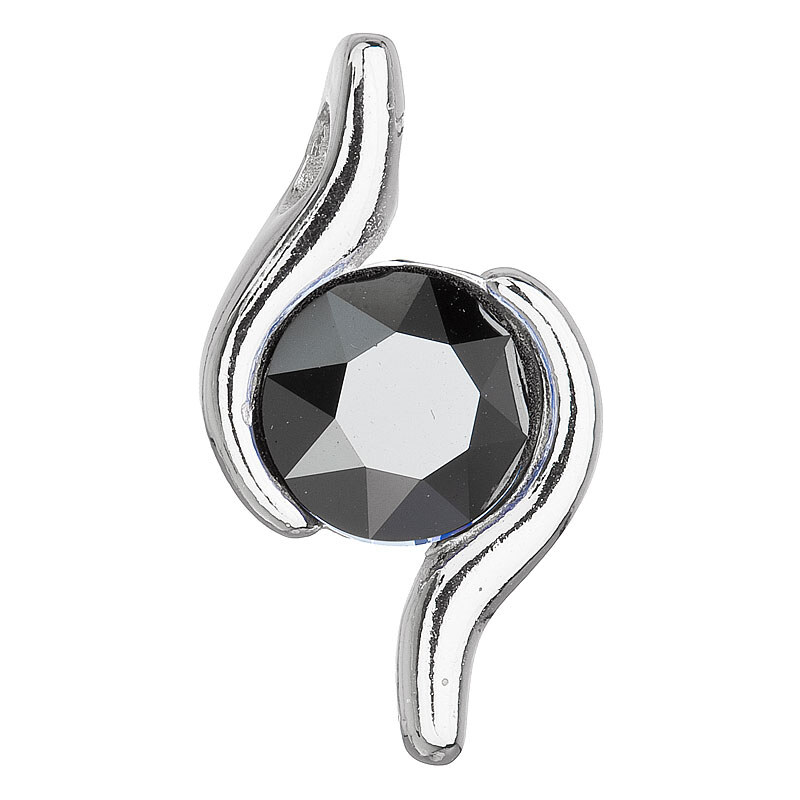 EVOLUTION GROUP Stříbrný přívěsek se Swarovski krystalem černý 34261.5 hematite