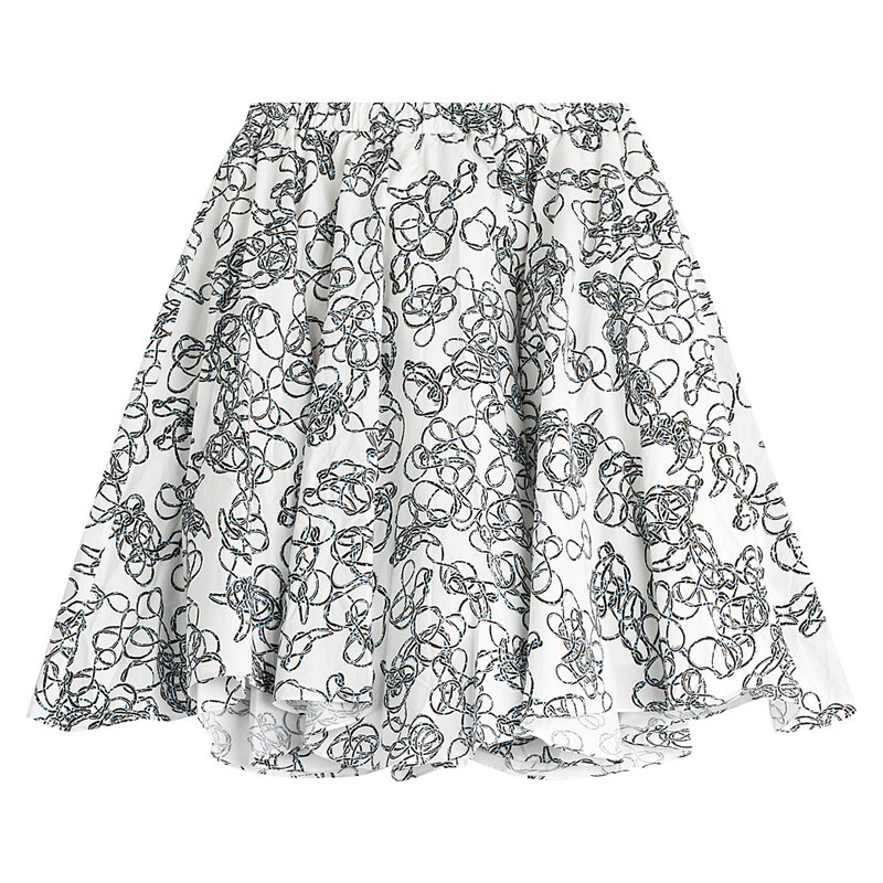 Julien David Printed Cotton Skirt