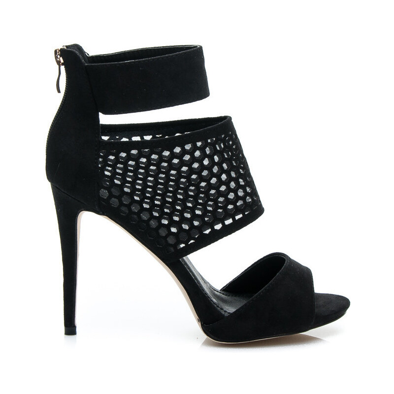 BELLE WOMEN Snové černé sandály - 99112B /S2-67P