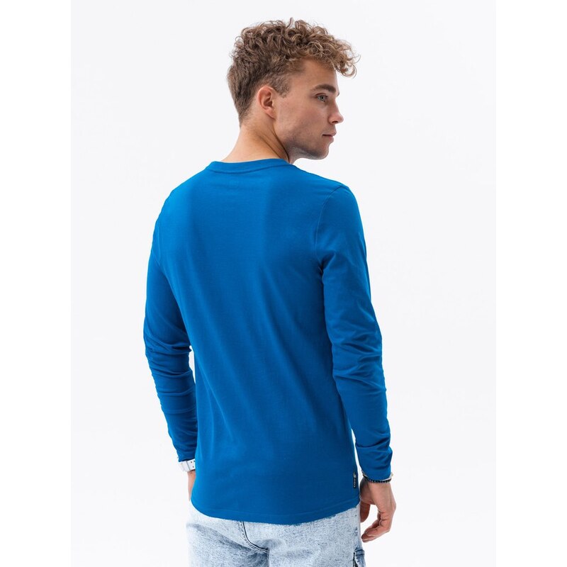 Buďchlap Klasické světle modré tričko s dlouhým rukávem L138