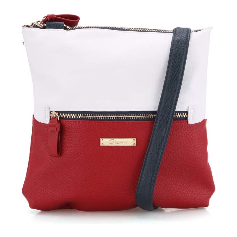 Bílo-červená menší kabelka přes rameno Gionni Camelia