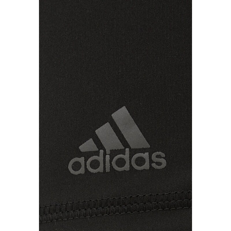 Běžecké šortky adidas Performance Run Icons černá barva, s potiskem, high waist