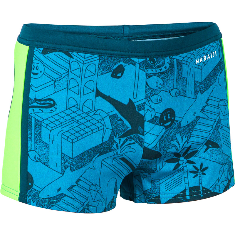 NABAIJI Chlapecké boxerkové plavky Yokob tmavě modro-zelené
