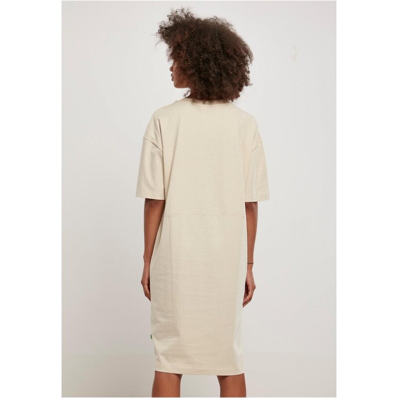 Dámské šaty Urban Classics Organic Oversized Slit - softseagrass