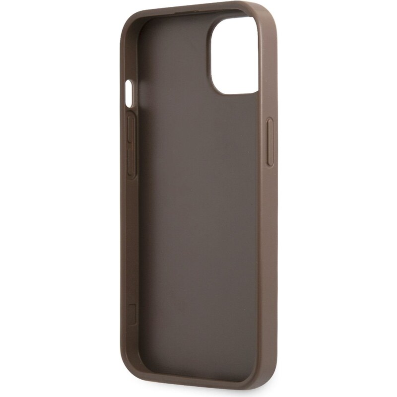 Ochranný kryt pro iPhone 13 mini - Guess, 4G Stripe Back Brown