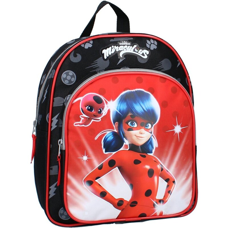 Vadobag Dětský / dívčí batoh s přední kapsou Kouzelná beruška - Miraculous Ladybug