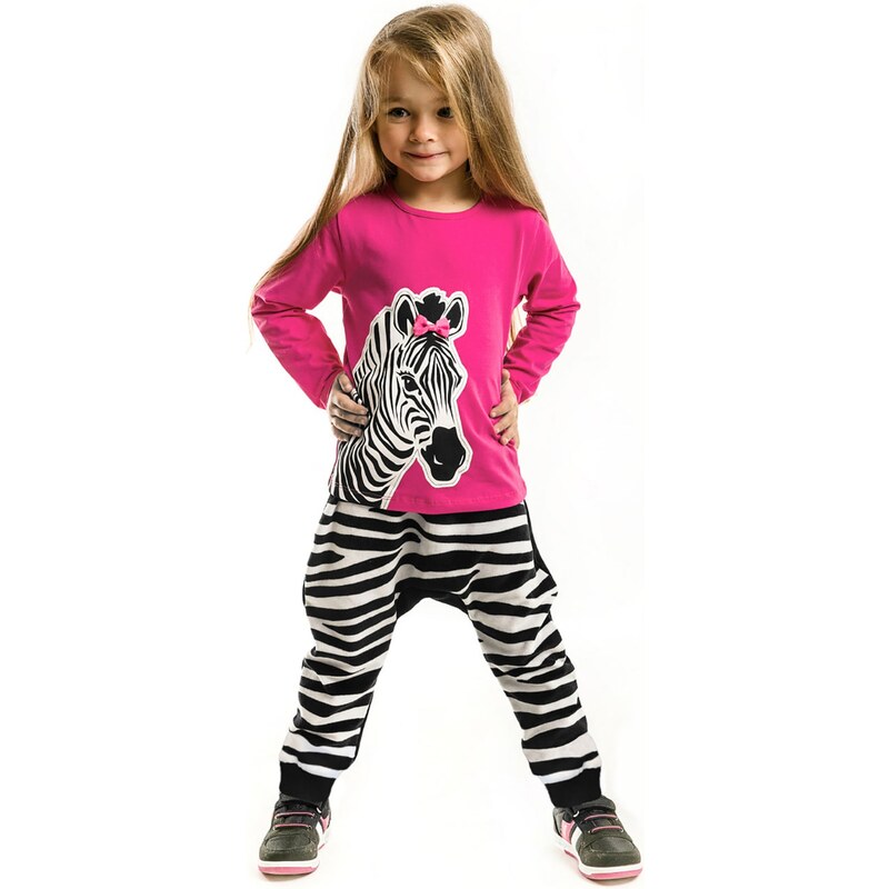 Dívčí set Denokids CFF-20S1-407/Pink, Black, White