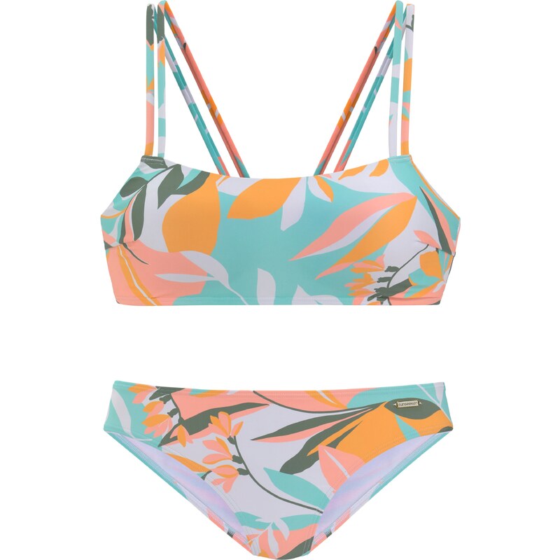 SUNSEEKER Bikiny tyrkysová / jedle / jasně oranžová / bílá