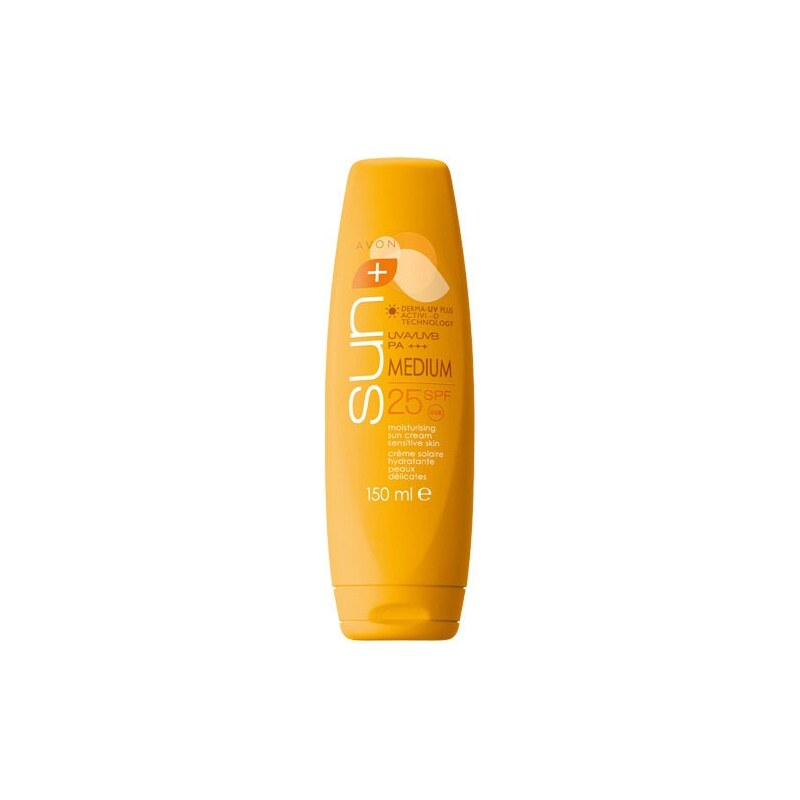 Avon Hydratační krém na opalování pro citlivou pokožku SPF 25 Sun+ (Medium Moisturising Sun Cream Sensitive Skin) 150 ml