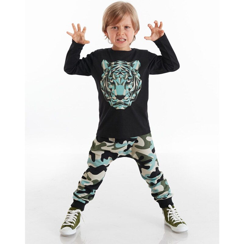 mshb&g Mushi Camouflage Tiger Boy T-shirt Pants Suit