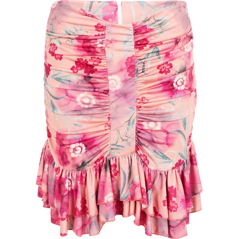 Trendyol Sukně pastelově zelená / pink / růžová / tmavě růžová