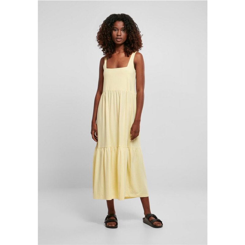 Dámské šaty Urban Classics Ladies 7/8 Length Valance Summer - žluté