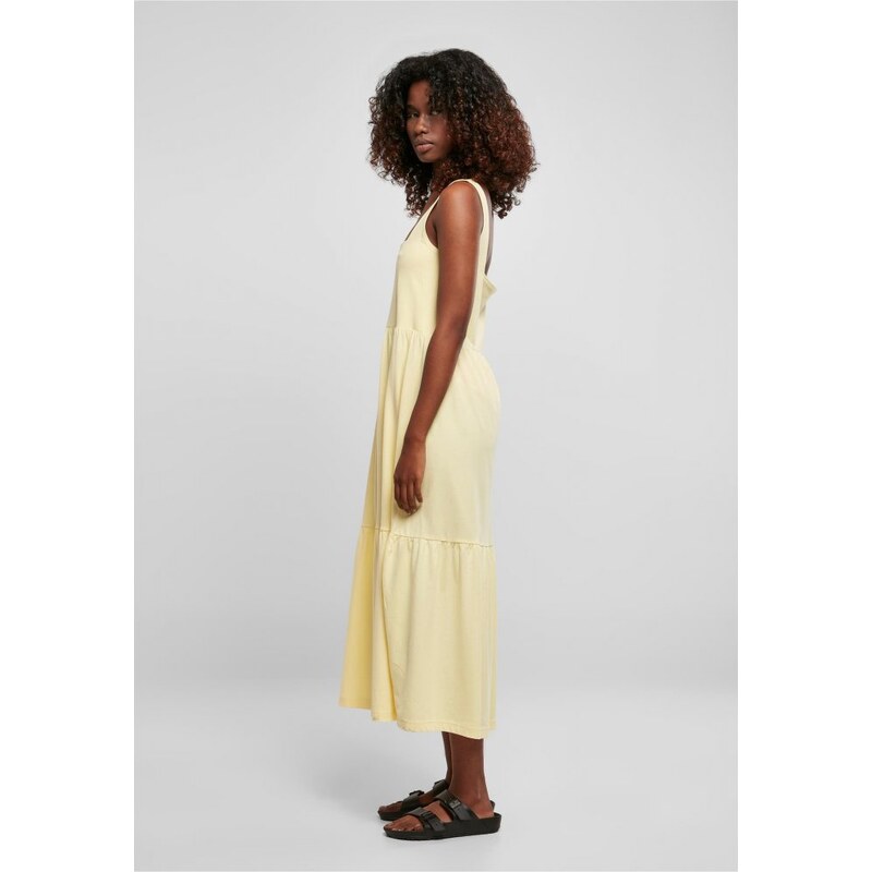 Dámské šaty Urban Classics Ladies 7/8 Length Valance Summer - žluté