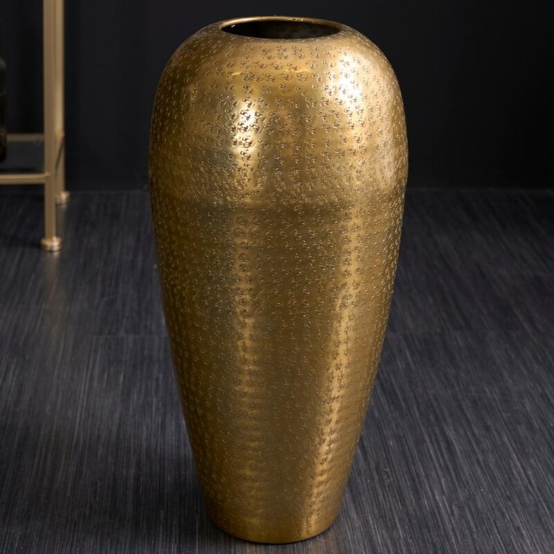 Moebel Living Zlatá hliníková váza Barrie 50 cm