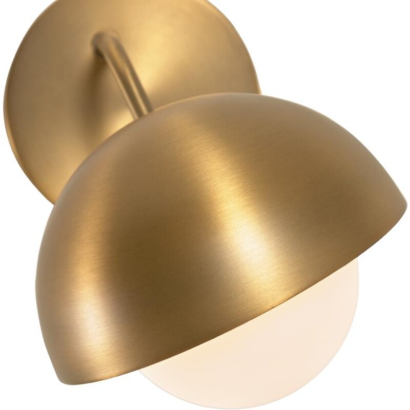 Zlatá kovová nástěnná lampa Kave Home Lonela