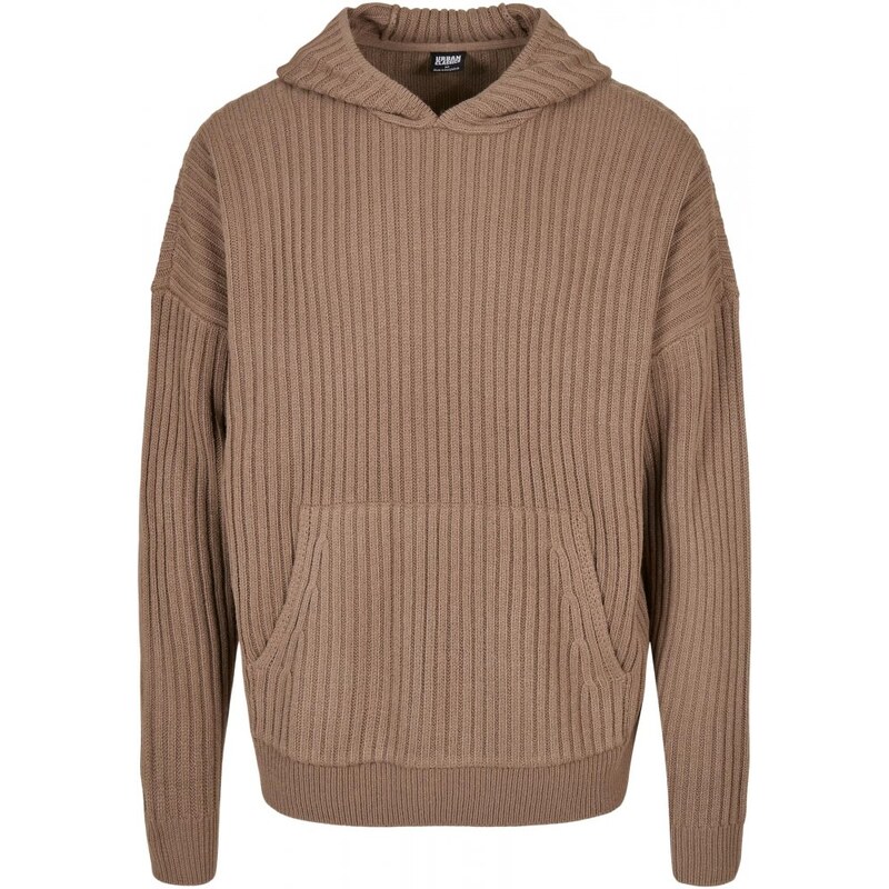 URBAN CLASSICS Knitted Hoody - darkkhaki