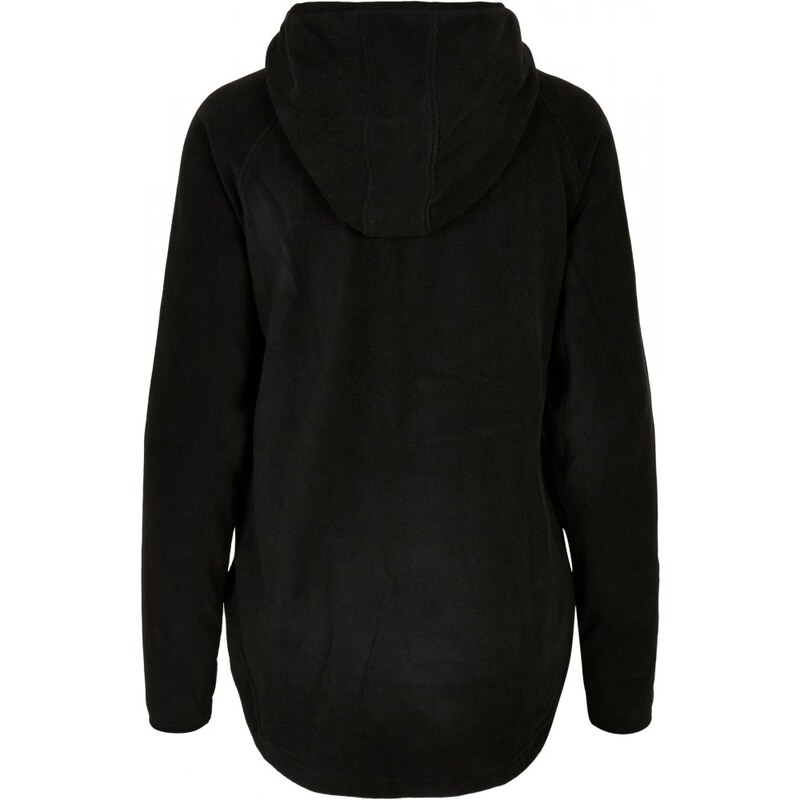 URBAN CLASSICS Ladies Polar Fleece Pull Over Hoody - black