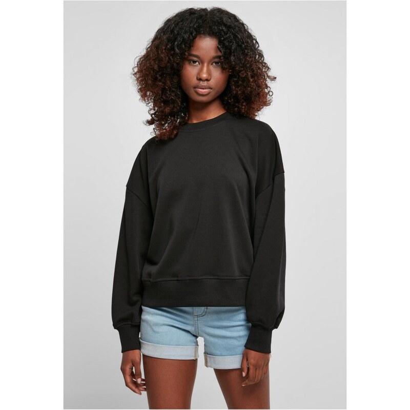 URBAN CLASSICS Ladies Oversized Rainbow Crewneck - black