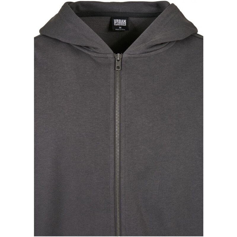 URBAN CLASSICS Organic 90's Zip Hoody - darkshadow