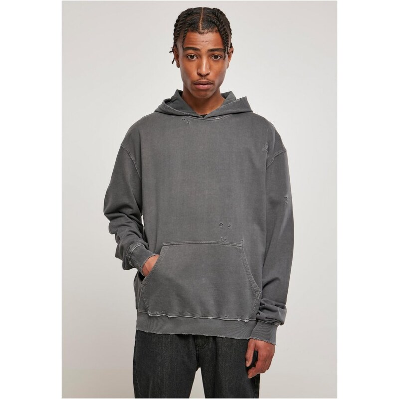 Pánská mikina Urban Classics Distressed Hoody - darkshadow