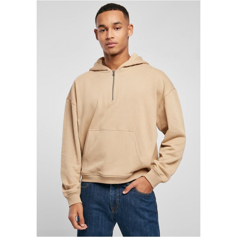 URBAN CLASSICS Boxy Zip Hoody - unionbeige